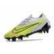 Click To Order Nike Phantom GX Elite Link PRO SG Anti Clog Black Green LightPurole Low-top Footballboots For Men Sale