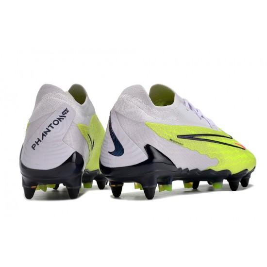 Click To Order Nike Phantom GX Elite Link PRO SG Anti Clog Black Green LightPurole Low-top Footballboots For Men Sale