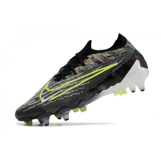 Order To Buy Nike Phantom GX Elite Link PRO SG Anti Clog Blank Gray Yelloe Low-top Footballboots For Men On Sale