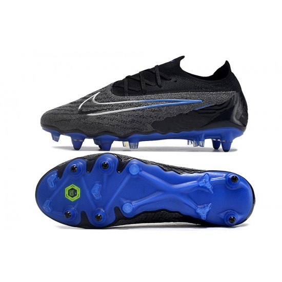 Choose To Buy Nike Phantom GX Elite Link PRO SG Anti Clog Blue Black Low-top Footballboots For Men Shop Online