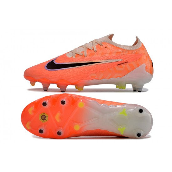 Goods That Sell Well Nike Phantom GX Elite Link PRO SG Anti Clog Orange Fuchsia Black Low-top Footballboots For Men Shop Online