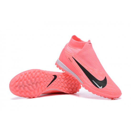 Nike Phantom GX Elite TF High Top Soccer Cleats Pink Black For Men 