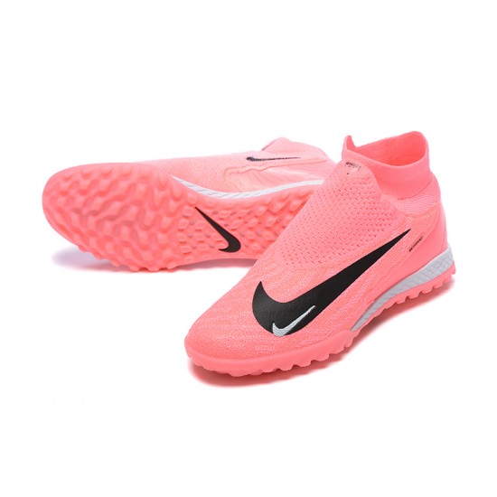 Nike Phantom GX Elite TF High Top Soccer Cleats Pink Black For Men 