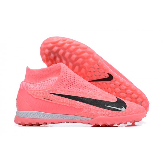 Nike Phantom GX Elite TF High Top Soccer Cleats Pink Black For Men 