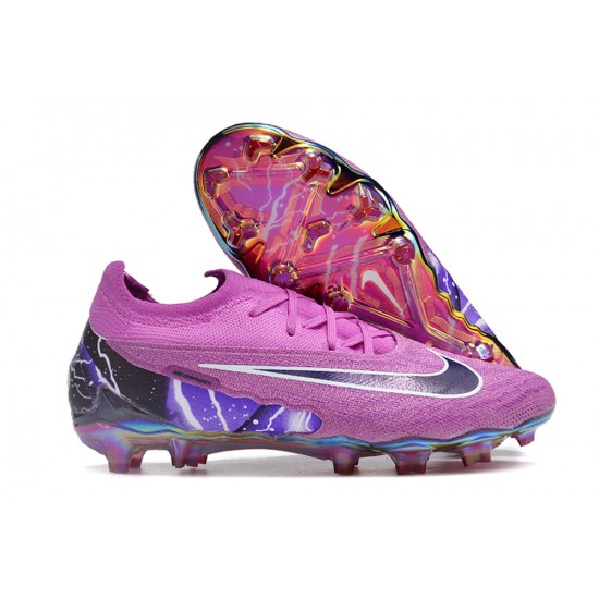 Nike Phantom GX Elite TF Low Soccer Cleats Purple Black White For Men And Women 