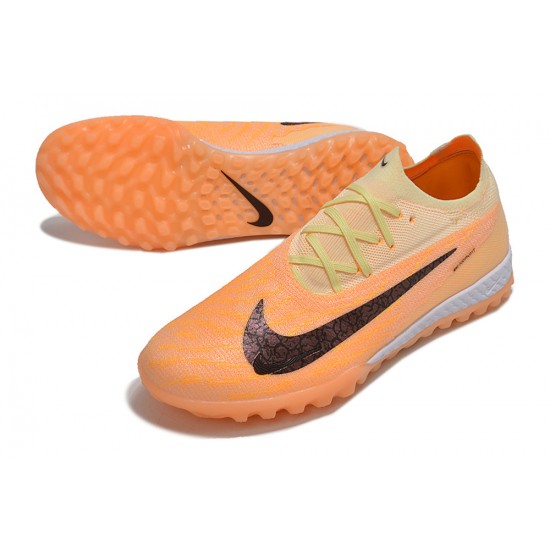 Explore Nike Phantom GX Elite TF Orange Blank White Low-top Footballboots For Men Shop Online