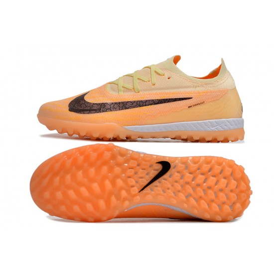 Explore Nike Phantom GX Elite TF Orange Blank White Low-top Footballboots For Men Shop Online