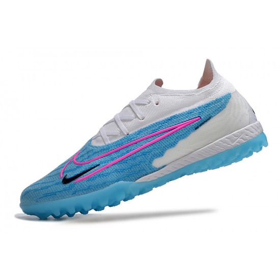 Where Can I Buy Nike Phantom GX Elite TF Pink Blue White Low-top Footballboots For Men Sale