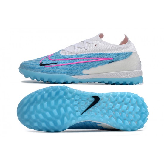 Where Can I Buy Nike Phantom GX Elite TF Pink Blue White Low-top Footballboots For Men Sale