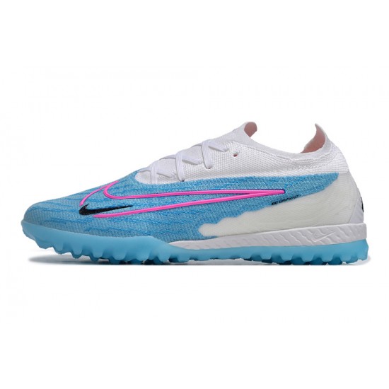 Where Can I Buy Nike Phantom GX Elite TF Pink Blue White Low-top Footballboots For Men Sale