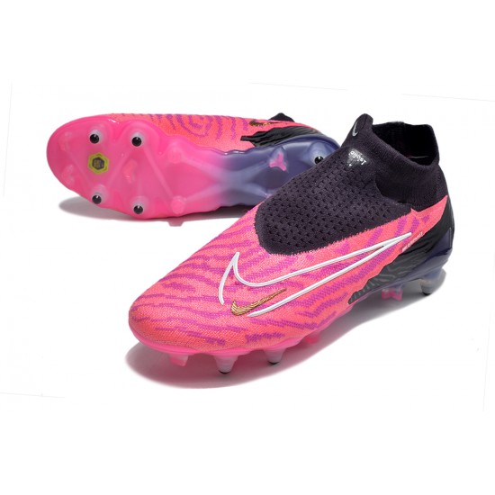 Discover Nike Phantom- GX Elite DF Link SG Anti Clog Pink Black White High-top Footballboots For Men Online