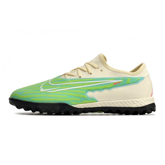 Popular Goods Nike React Phantom GX Pro TF Apricot White Green Red Low-top Footballboots For Men For Sale