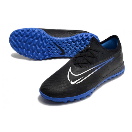 Order To Buy Nike React Phantom GX Pro TF Black Blue White Low-top Footballboots For Men For Sale