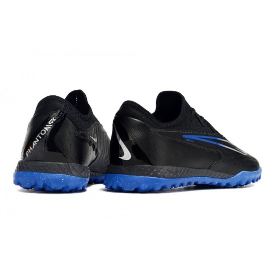 Order To Buy Nike React Phantom GX Pro TF Black Blue White Low-top Footballboots For Men For Sale