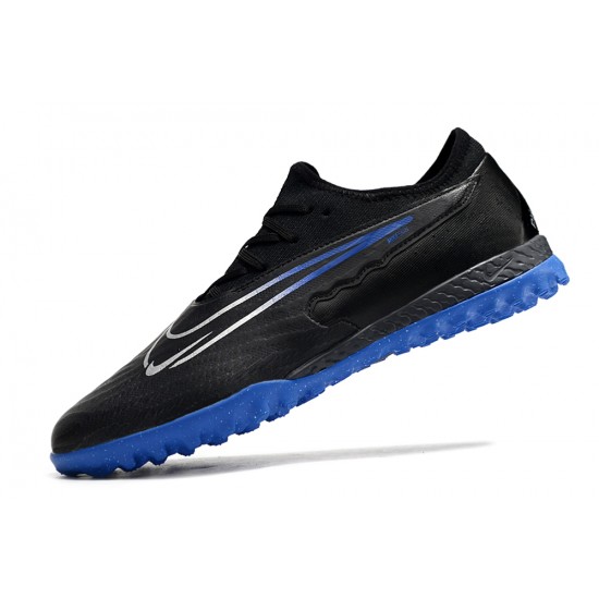 Order To Buy Nike React Phantom GX Pro TF Black Blue White Low-top Footballboots For Men For Sale