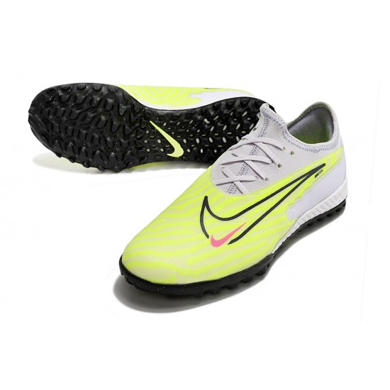 Best Quality Nike React Phantom GX Pro TF Black LightPurple Yellow Low-top Footballboots For Men On Sale