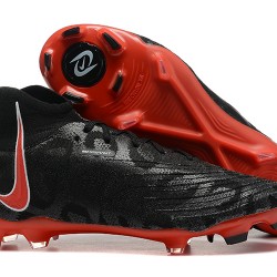 Nike Phantom Luna Elite FG High Top Black Red Soccer Cleats For Men 