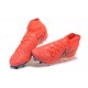 Nike Phantom Luna Elite FG High Top Red Silver Soccer Cleats For Men