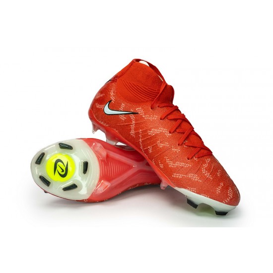Nike Phantom Luna Elite FG High Top Red Soccer Cleats For Men And Women