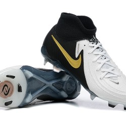 Nike Phantom Luna Elite FG High Top White Black Gold Soccer Cleats For Men And Women 