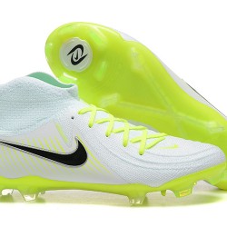 Nike Phantom Luna Elite FG High Top White Black Yellow Green Soccer Cleats For Men 