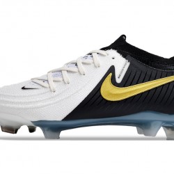 Nike Phantom Luna Elite FG Low Black White Gold Soccer Cleats For Men And Women 