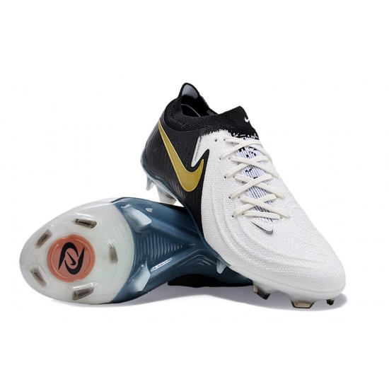 Order To Buy Nike Phantom Luna Elite FG Low Black White Gold Soccer Cleats For Men And Women Shop