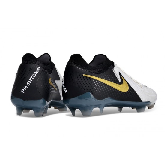 Order To Buy Nike Phantom Luna Elite FG Low Black White Gold Soccer Cleats For Men And Women Shop