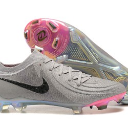 Nike Phantom Luna Elite FG Low Grey Black Soccer Cleats For Men 