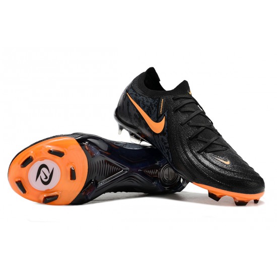 Nike Phantom Luna Elite FG Low Soccer Cleats Black Orange For Men