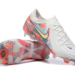 Nike Phantom Luna Elite FG Low White Orange Yellow Soccer Cleats For Men 