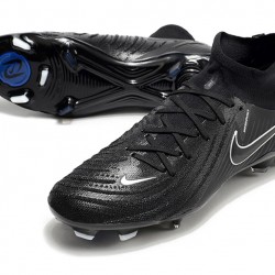 Nike Phantom Luna Elite NU FG All Black And White High Soccer Cleats