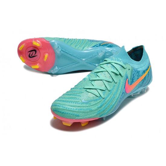 Nike Phantom Luna Elite NU FG Green Ltblue Pink Low Soccer Cleats
