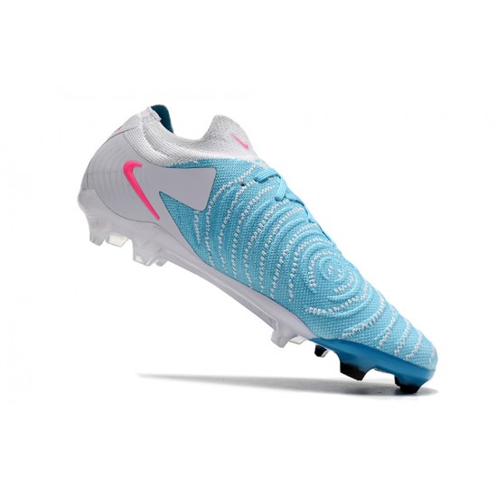 Nike Phantom Luna Elite NU FG Grey Ltblue Pink Low Soccer Cleats