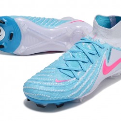 Nike Phantom Luna Elite NU FG Ltblue Pink Grey High Soccer Cleats