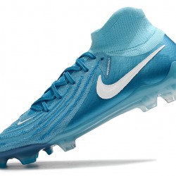 Nike Phantom Luna Elite NU FG Ltblue White High Soccer Cleats