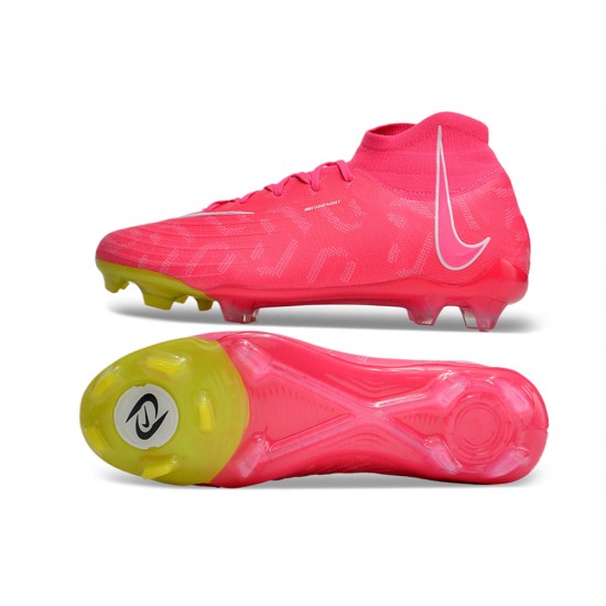 Nike Phantom Luna Elite NU FG Peach Yellow White High Top Soccer Cleats