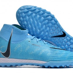 Nike Phantom Luna Elite TF High Top Blue Soccer Cleats For Men And Women 