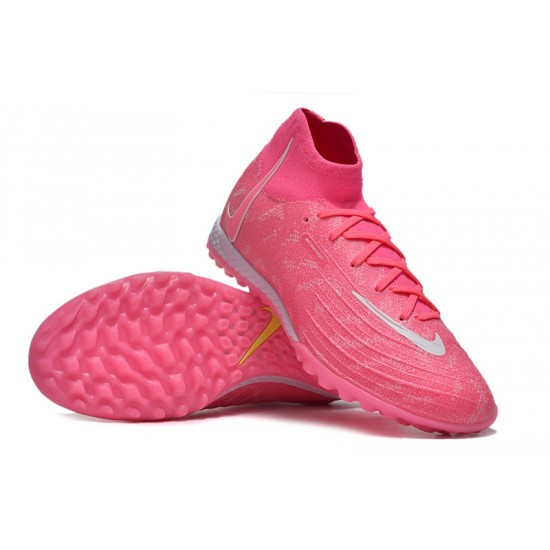 Nike Phantom Luna Elite TF High Top Peach Soccer Cleats For Men And Women