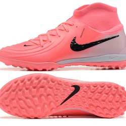Nike Phantom Luna Elite TF High Top Pink Black Grey Soccer Cleats For Men 