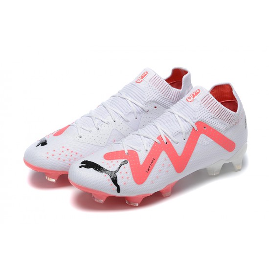 Top Quality Puma Future Ultimate FG Low-Top White Black Purple For Women And Men Soccer Cleats Online