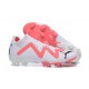 Shop Now Puma Future Ultimate FG Low-Top White Pink For Men Soccer Cleats On Sale