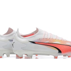 Puma Future Ultimate FG Low-Top White Pink For Men Soccer Cleats 