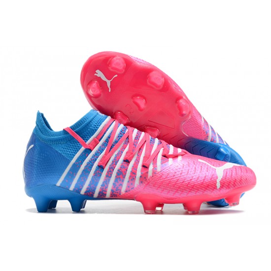 Puma Future Z 1.3 Instinct FG Low-Top Pink Blue For Women And Men Soccer Cleats