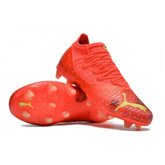 Puma Future Z 1.3 Instinct FG Low-Top Red Gold For Men Soccer Cleats