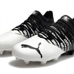 Puma Future Z 1.3 Instinct FG Low-Top White And Black For Men Soccer Cleats