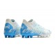 Puma Future Z 1.3 Instinct FG Low-Top White Blue For Men Soccer Cleats