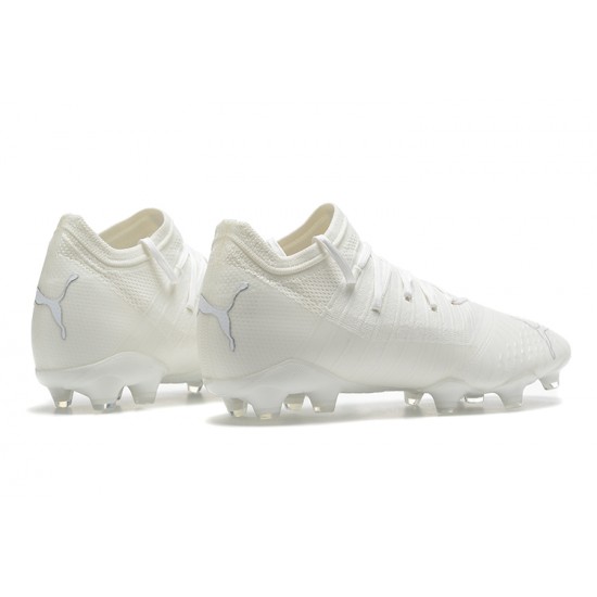 Puma Future Z 1.3 Instinct FG Low-Top White Blue For Women And Men Soccer Cleats