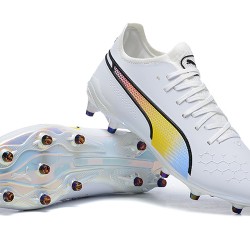 Puma King Ultimate Icon MG Low-Top White Multi For Men Soccer Cleats 