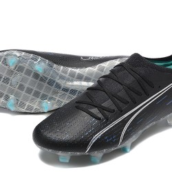 Puma Ultra Ultimate FG Low-Top Black Blue For Men Soccer Cleats 